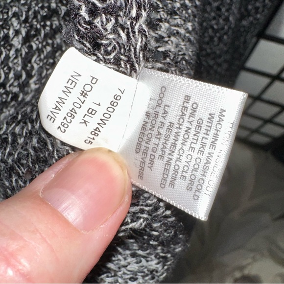 Asymmetrical cardigan wrap black and white women’s 1x - Picture 8 of 9